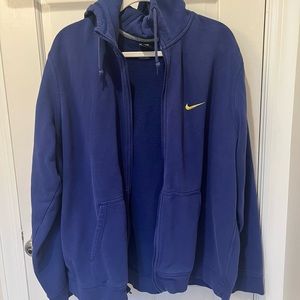 Nike Sweatshirt Hoodie Zip Up Blue Men’s XXL